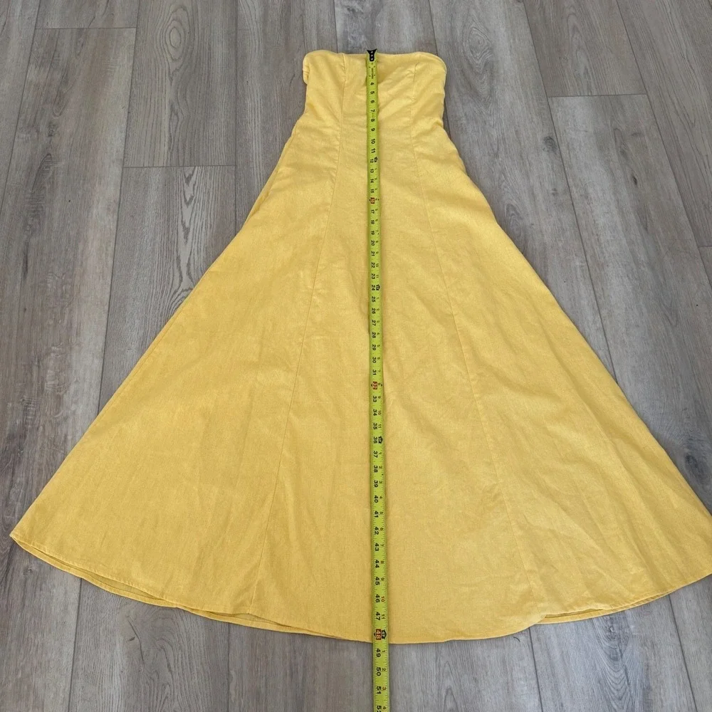 Strapless Yellow Maxi Dress
